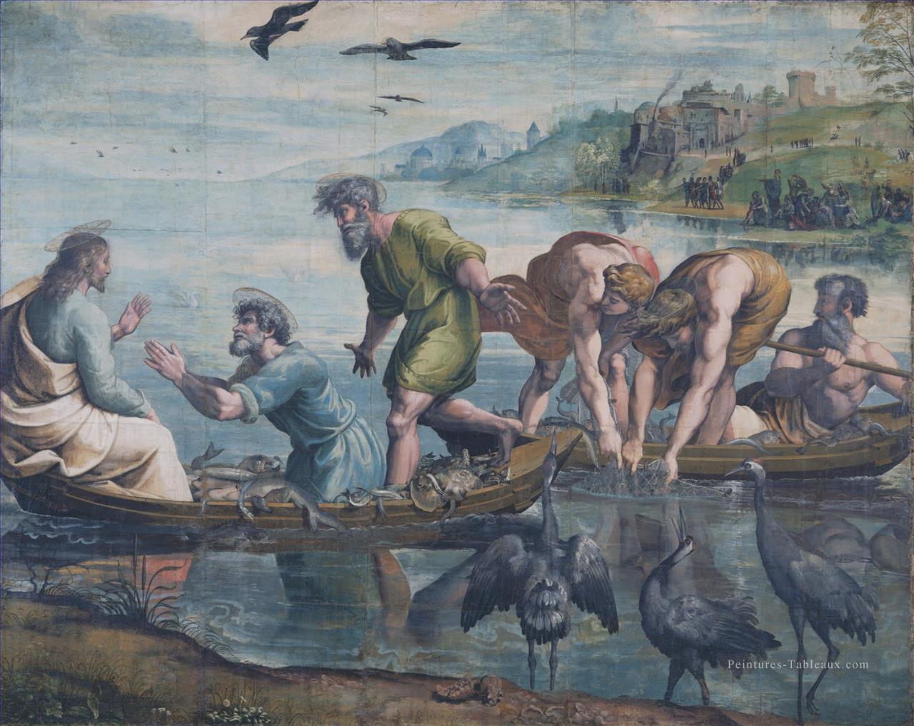 Le repaire miraculeux des poissons Renaissance Raphaël Peintures à l'huile